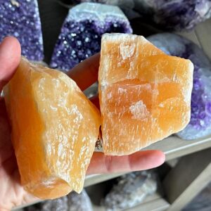 Large Raw Orange Calcite Chunk