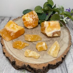 Orange Calcite Raw Natural One Stone 1''-2"