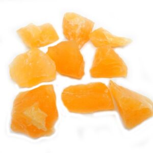 Rough Orange Calcite Crystals, Reiki Chakra Stones