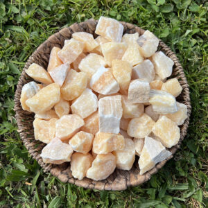 Orange Calcite Rough Natural Stones