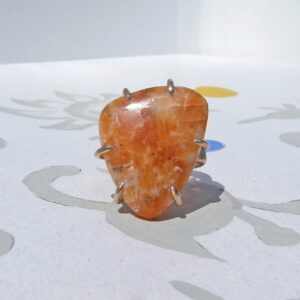 Orange Calcite Ring, Bronze size 8 Orange Calcite Ring, Bronze size 8