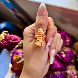 Orange Calcite healing ring Orange Calcite healing ring