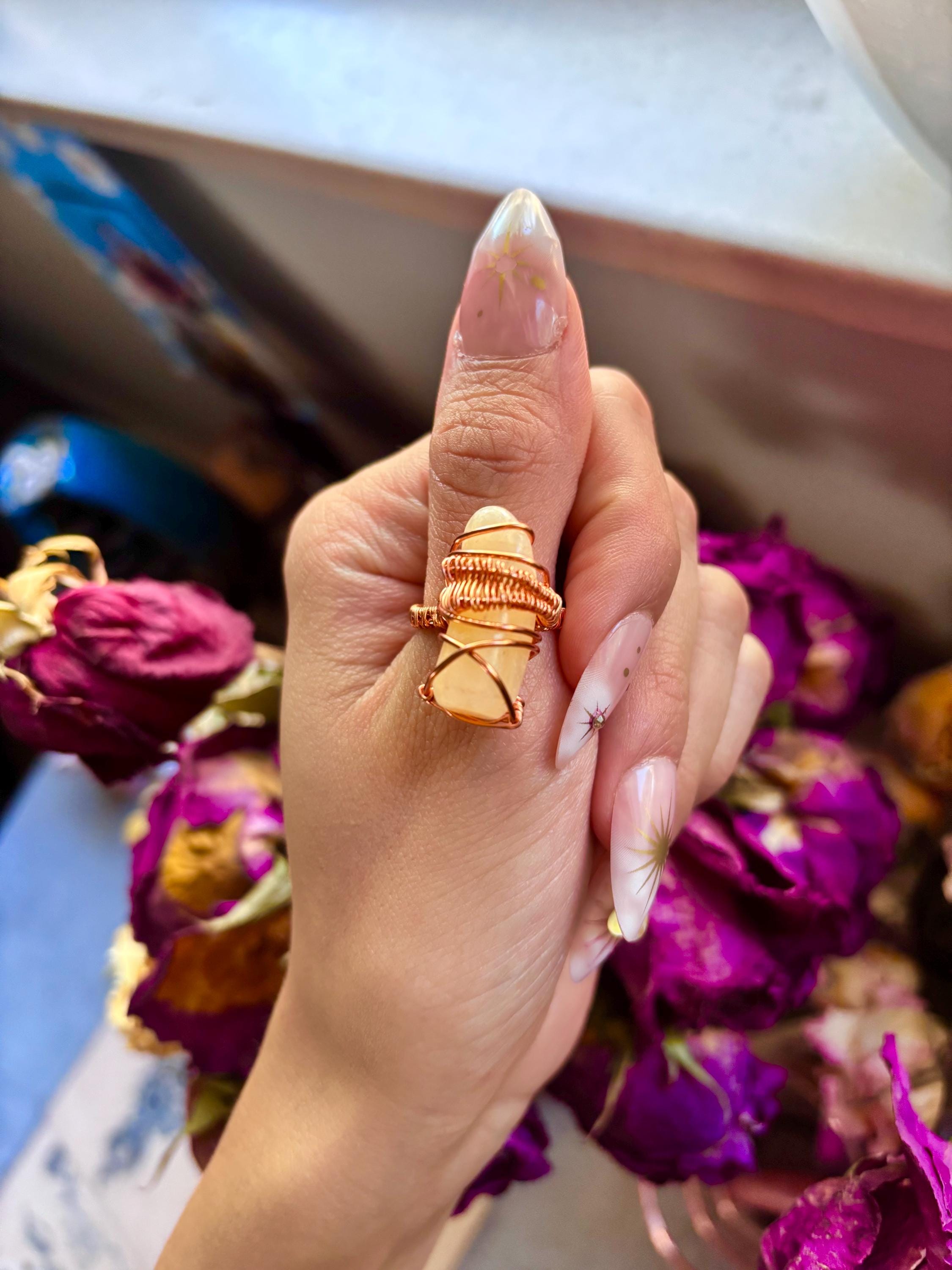 Orange Calcite Healing Ring Orange Calcite Healing Ring