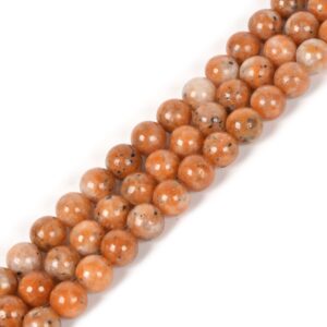 10mm Orange Calcite round ball loose gemstone beads