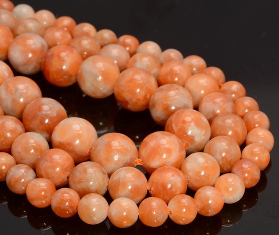 Orange Calcite Gemstone Grade Aaa Round 6mm 8mm 10mm Loose Beads 15.5 Inch Full Strand Bulk Lot 1,2,6,12 And 50 (a255)
