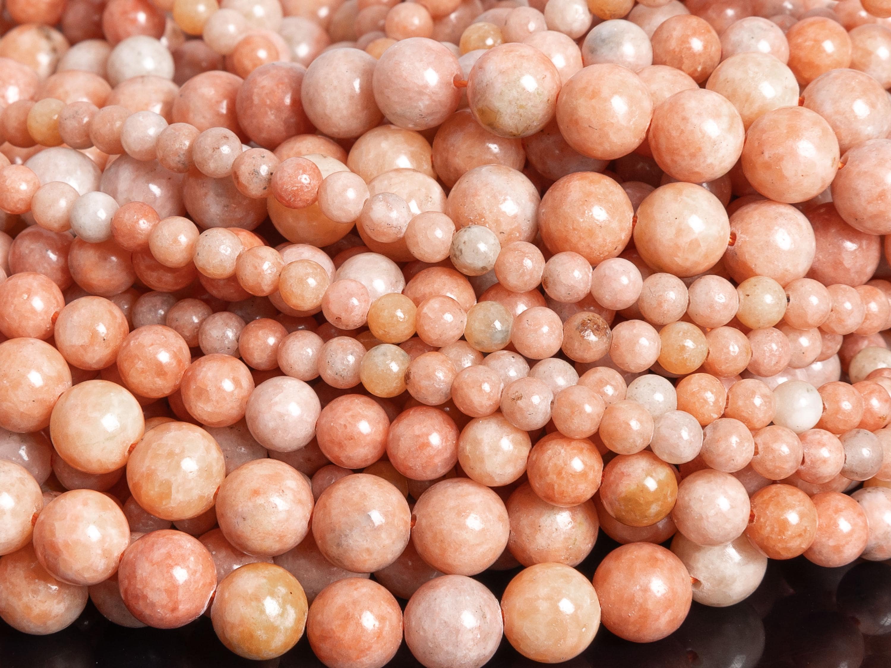 Genuine Natural Orange Calcite Loose Beads Round Shape 6mm 8mm 10mm 12mm