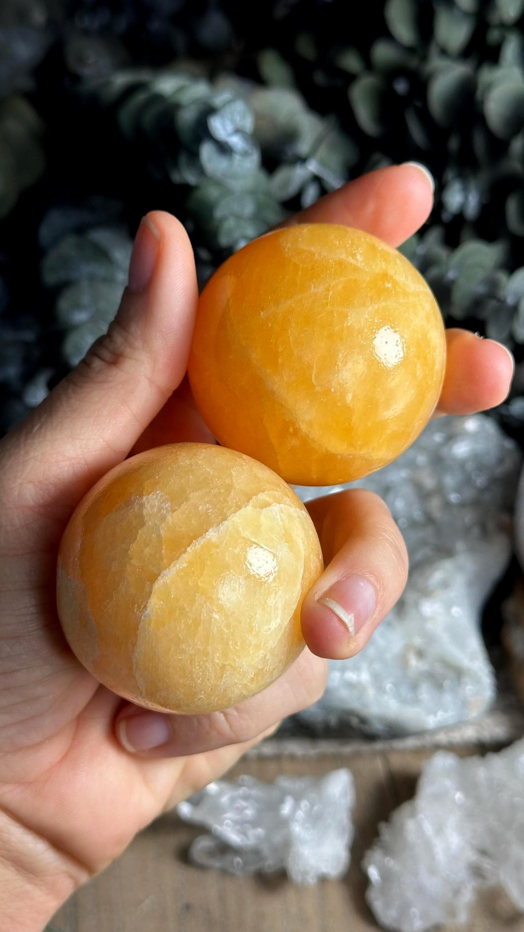 2” Orange Calcite Sphere