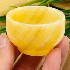 Orange Calcite Bowl | Crystal Bowl | Decorative & Serving Bowl | Detergent Safe | Easy to Clean | Holiday Gift | 2" Diameter