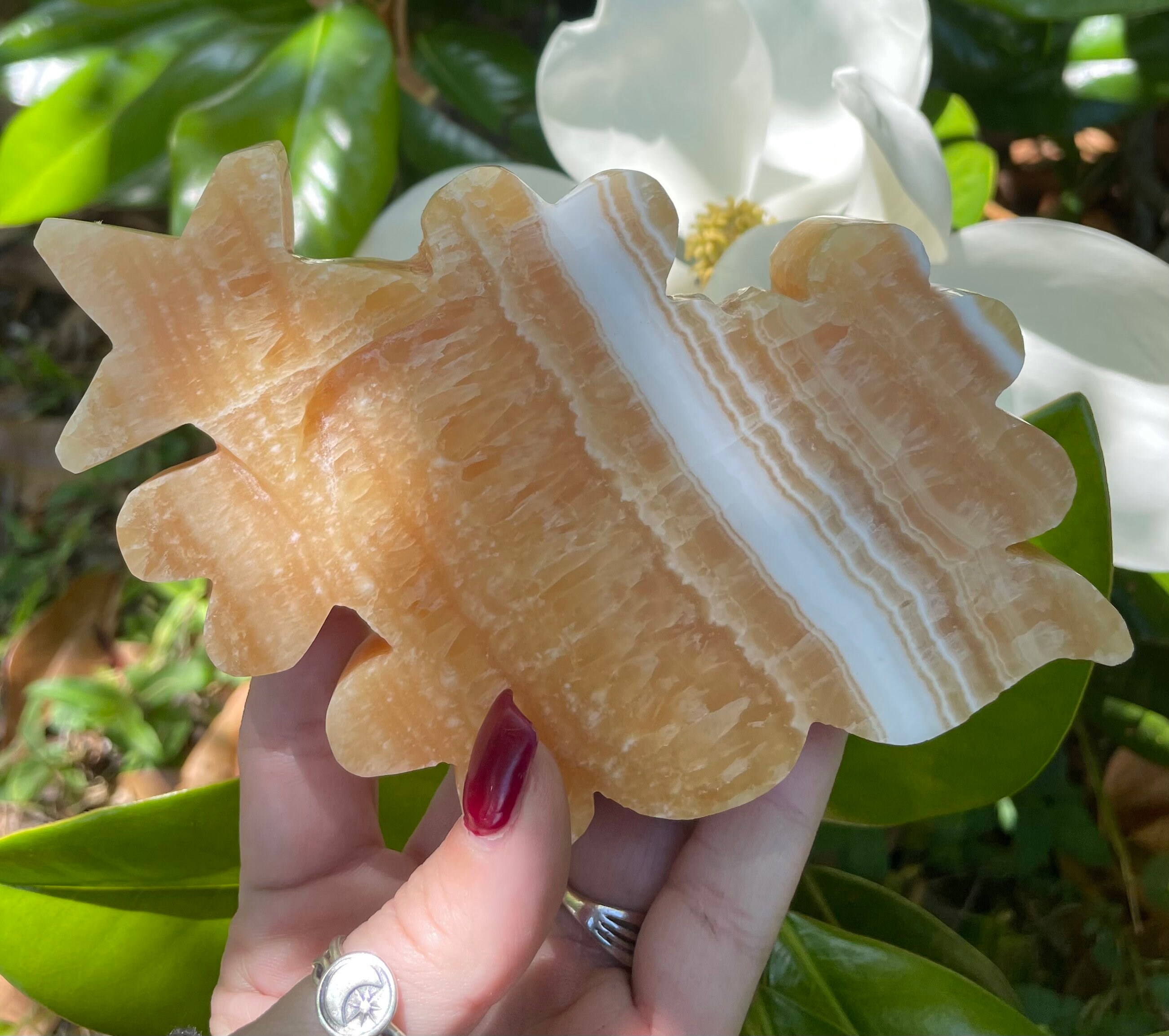 Orange Calcite, Orange Cloud, Sherbet Calcite, Orange Calcite Carving