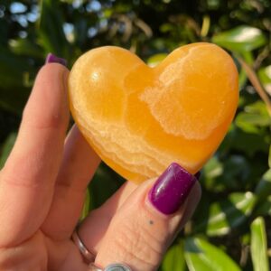 Orange Calcite, Orange Calcite Heart