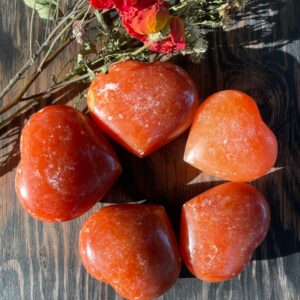 Orange Calcite Heart, Orange Calcite, Qty. 1