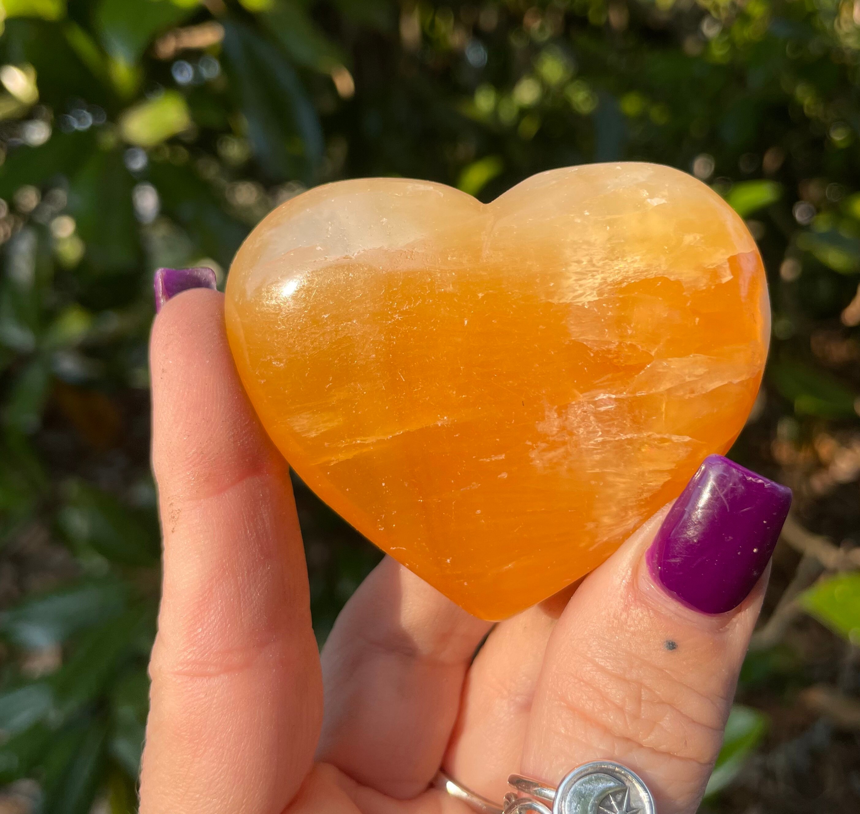 Orange Calcite, Orange Calcite Heart