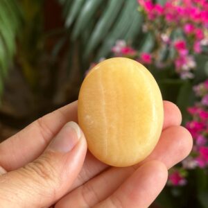 Orange Calcite Palm Stone