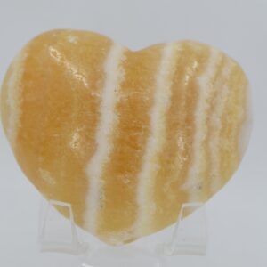 Orange Calcite Puffy Heart