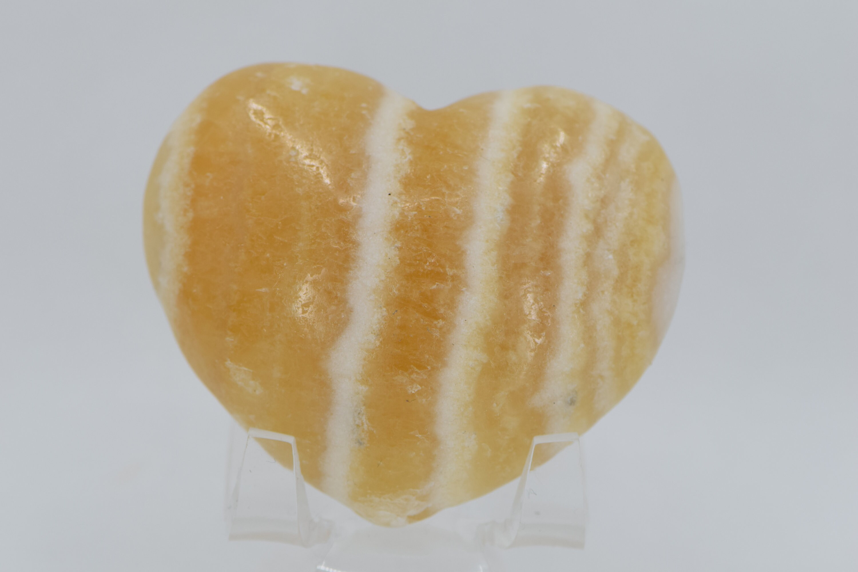 Orange Calcite Puffy Heart