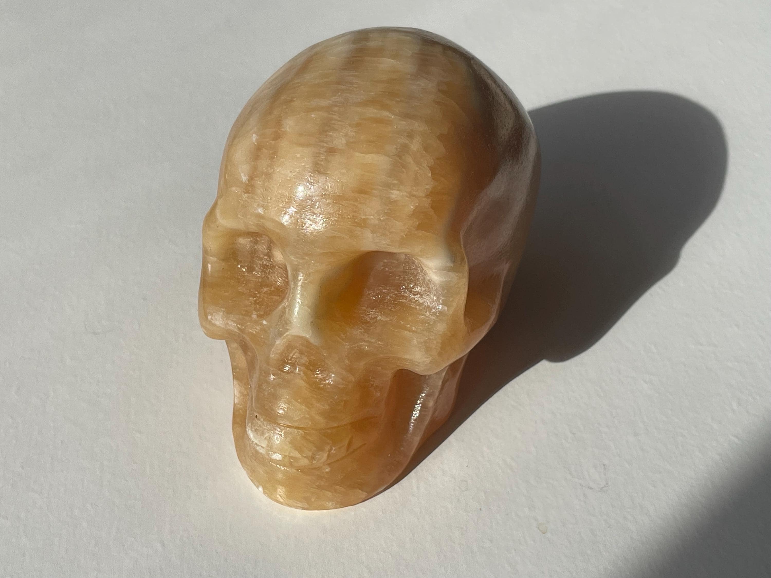 Orange Calcite Skull