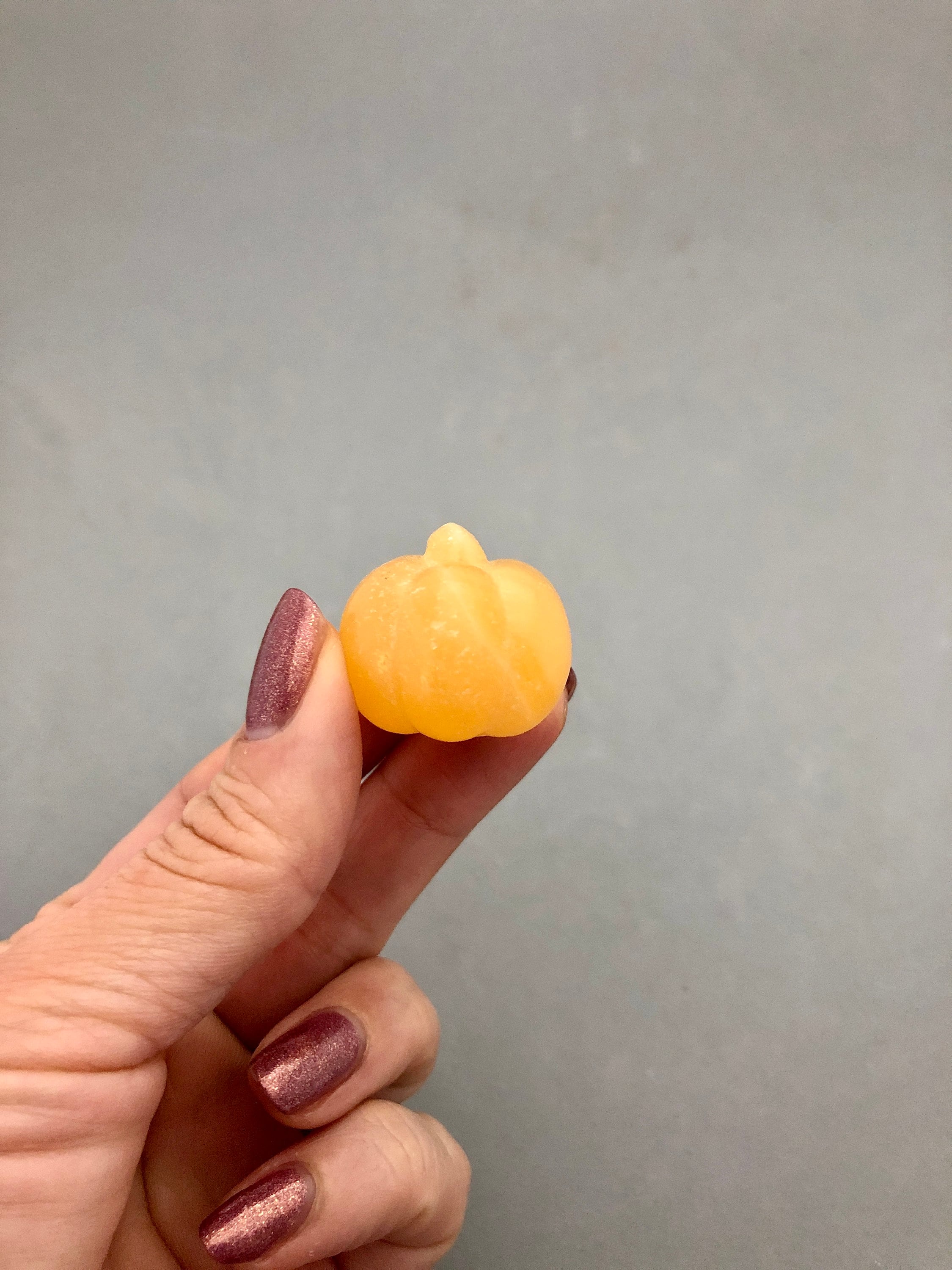 Small Orange Calcite Pumpkin Crystal Carving For Autumn Decor, Fall Decor, Halloween Decor, Spooky Season, Abundance Rituals, Witchy Altars Small Orange Calcite Pumpkin Crystal Carving For Autumn Decor, Fall Decor, Halloween Decor, Spooky Season, Abundance Rituals, Witchy Altars