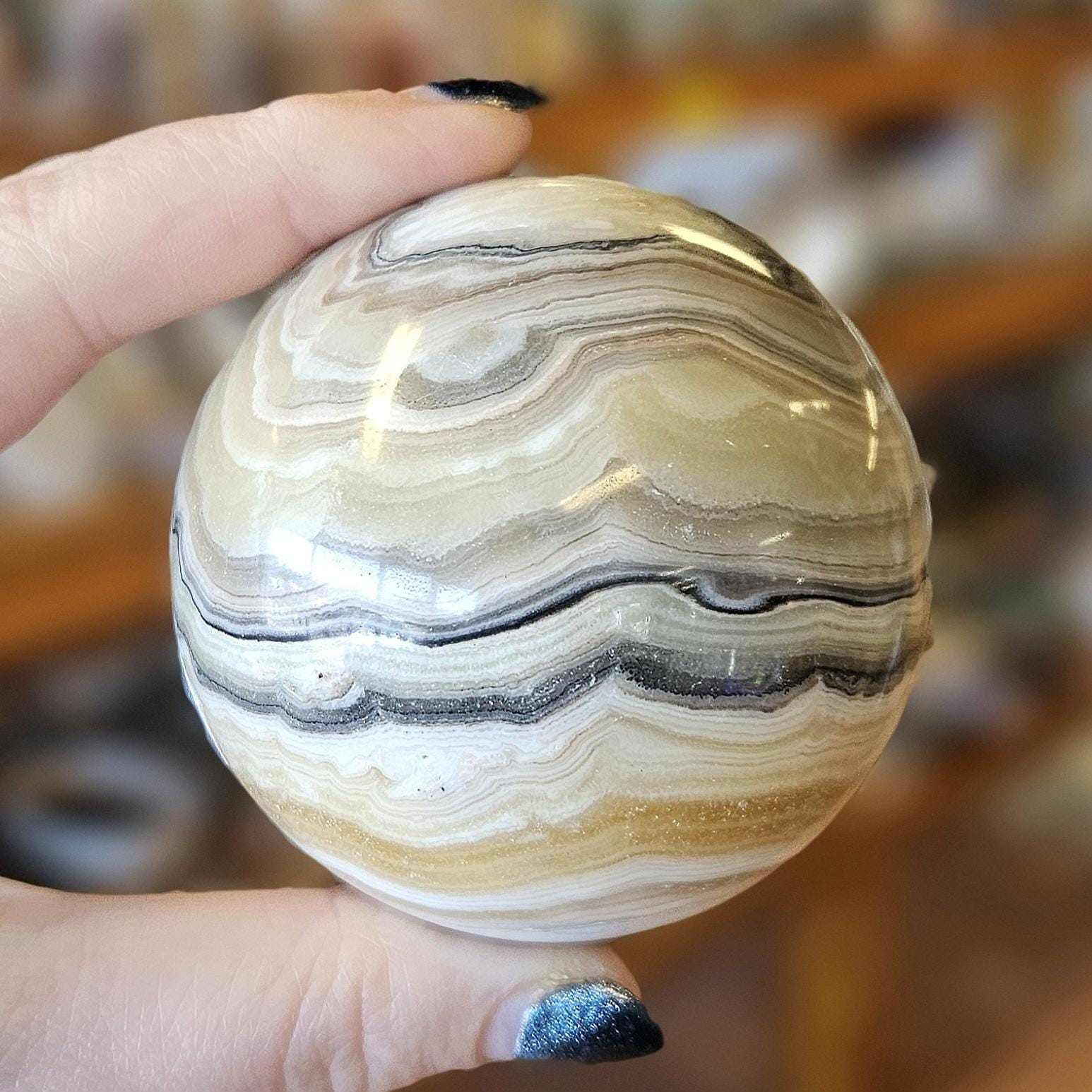 Orange Calcite Sphere, 1lb, Large, #ocs2