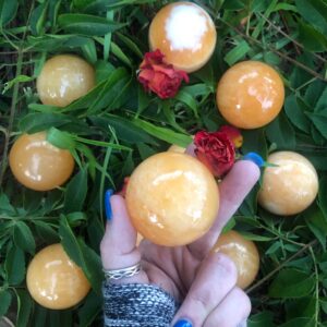 Orange Calcite, Orange Calcite Sphere, Qty. 1