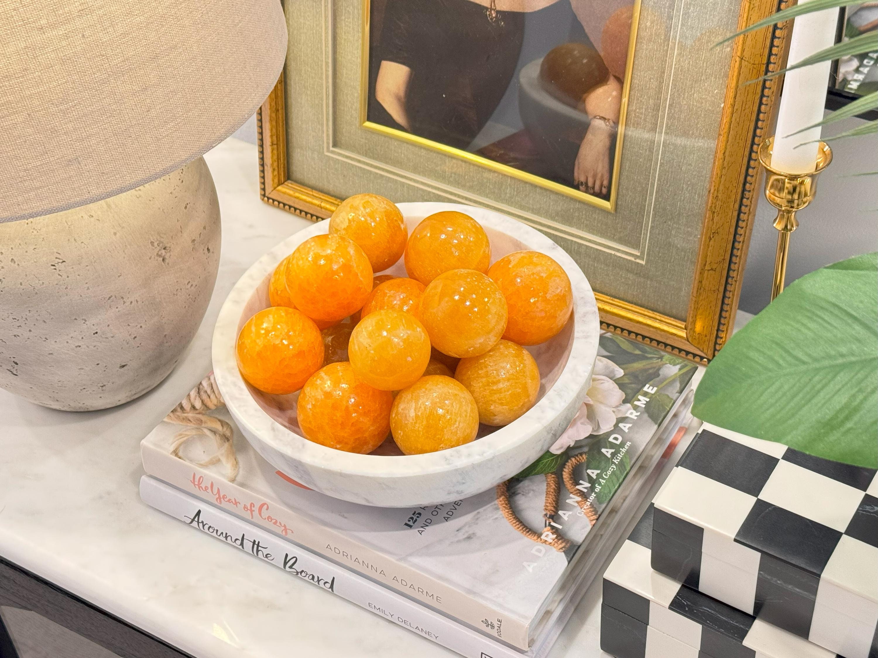 Orange Calcite Spheres – Vibrant Crystal Balls For Energy Healing, Creativity, And Home Decor
