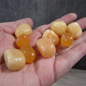 Orange Calcite Tumbled // 0.75 Inch