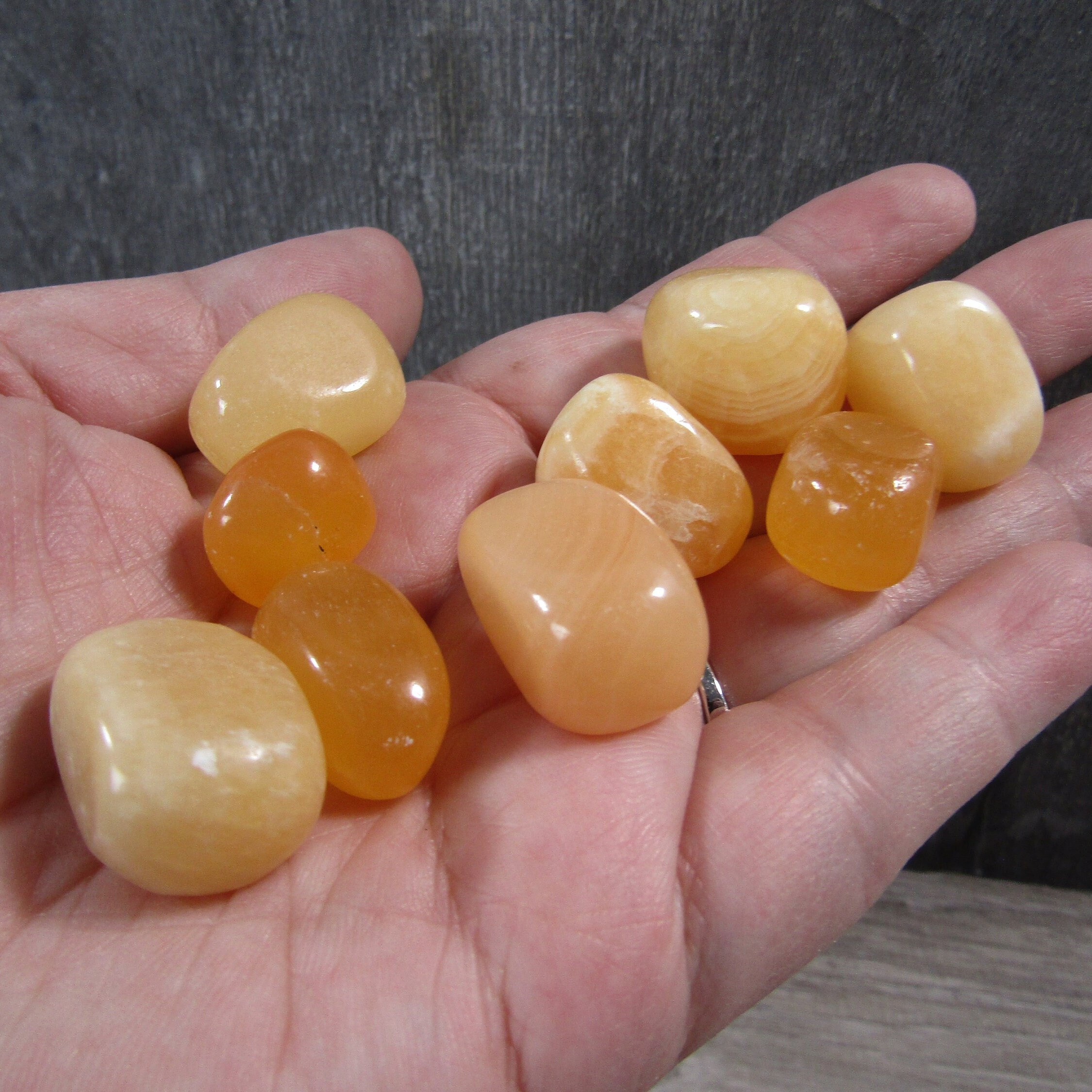 Orange Calcite Tumbled // 0.75 Inch