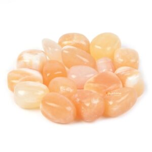 1/2LB Orange Calcite Tumbled Stone Specimen Collection Pocket Worry Healing Crystal Reiki