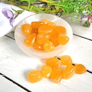 Orange Calcite Crystal Tumblestones • Ethically Sourced