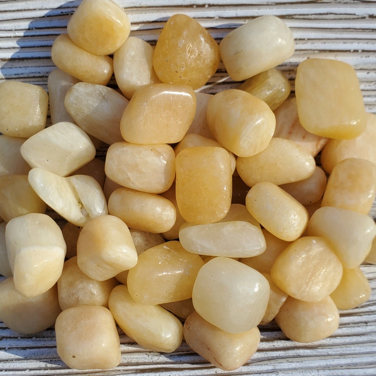 Small Orange Calcite - Yellow Calcite - Tumbled Stones - Tumbled Calcite - Calcite - Creativity Enhancer - Energy Stone - Cleansing Stone