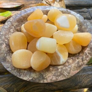 Orange Calcite, Orange Calcite Tumble, Sherbet Calcite, Qty. 1, Matte Tumble