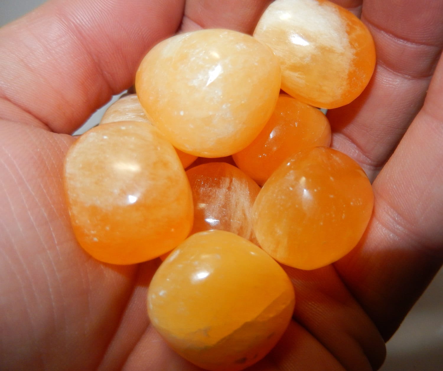 Orange Calcite - Tumbled