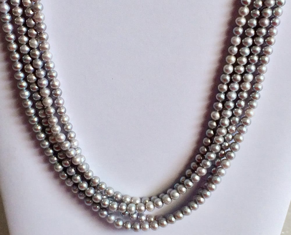 6mm Grey Pearls, Natural Fresh Water Round Pearls, Natural Pearls, Pearl For Jewelry, 8 Inch Grey Pearl Strand For Bracelet - Pg0118 6mm Grey Pearls, Natural Fresh Water Round Pearls, Natural Pearls, Pearl For Jewelry, 8 Inch Grey Pearl Strand For Bracelet - Pg0118
