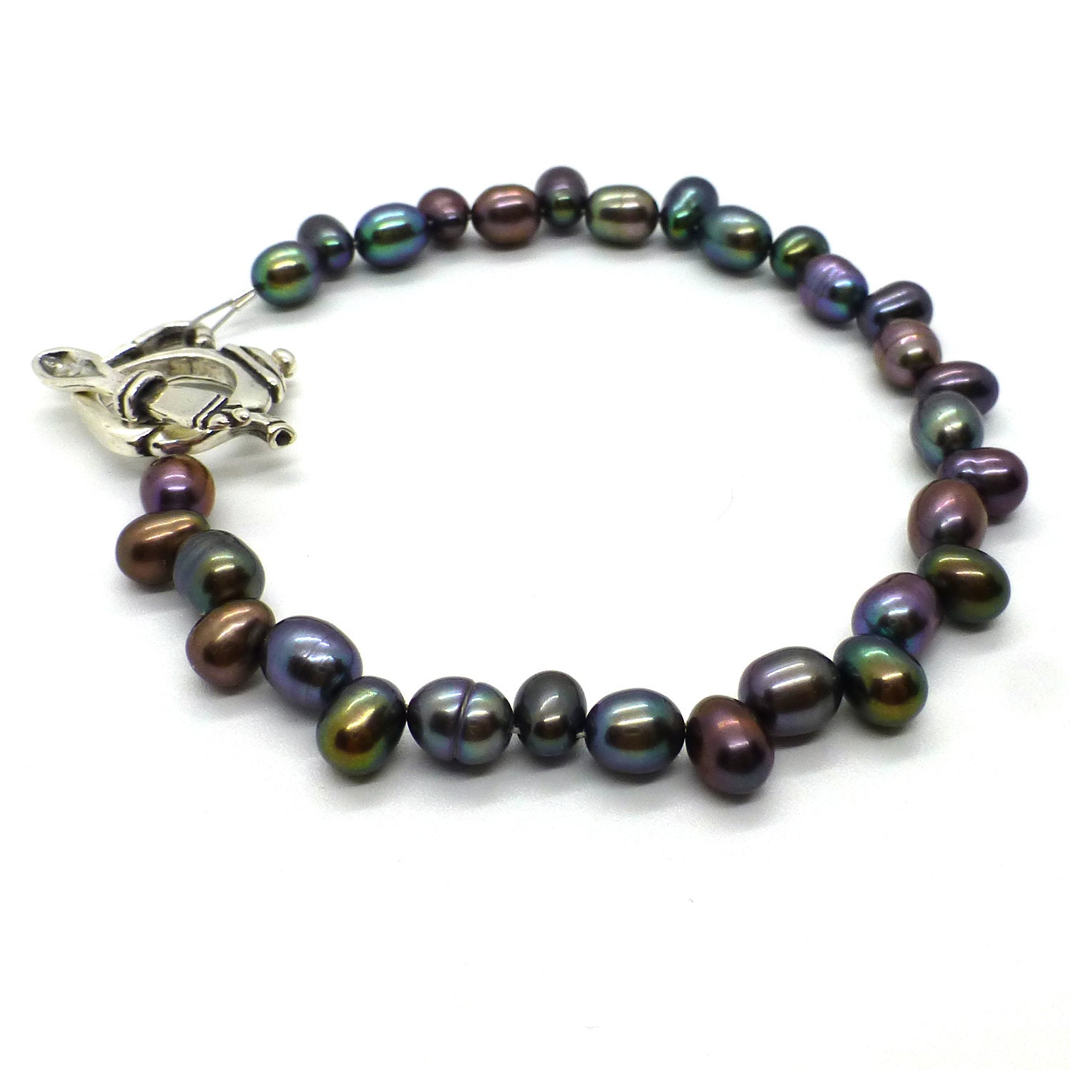 Black Fresh Water Pearls And Sterling Silver Bracelet Size 7.5 Handmade By Lisajoy Sachs Natural One Of A Kind Gift For Her Black Fresh Water Pearls And Sterling Silver Bracelet Size 7.5 Handmade By Lisajoy Sachs Natural One Of A Kind Gift For Her