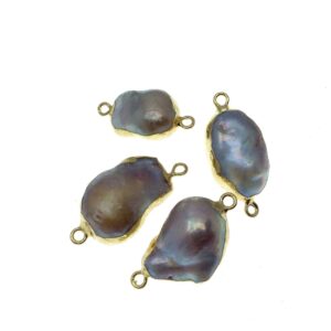 Freshwater Blister Pearl Bracelet Link - Pearl Connector for Jewelry Making