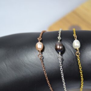 Single Pearl Bracelet~gold Fill, Rose Gold Fill, Sterling Silver~~30th Anniversary Gift~pearl Birthstone Jewelry~dainty Pearl Bracelet