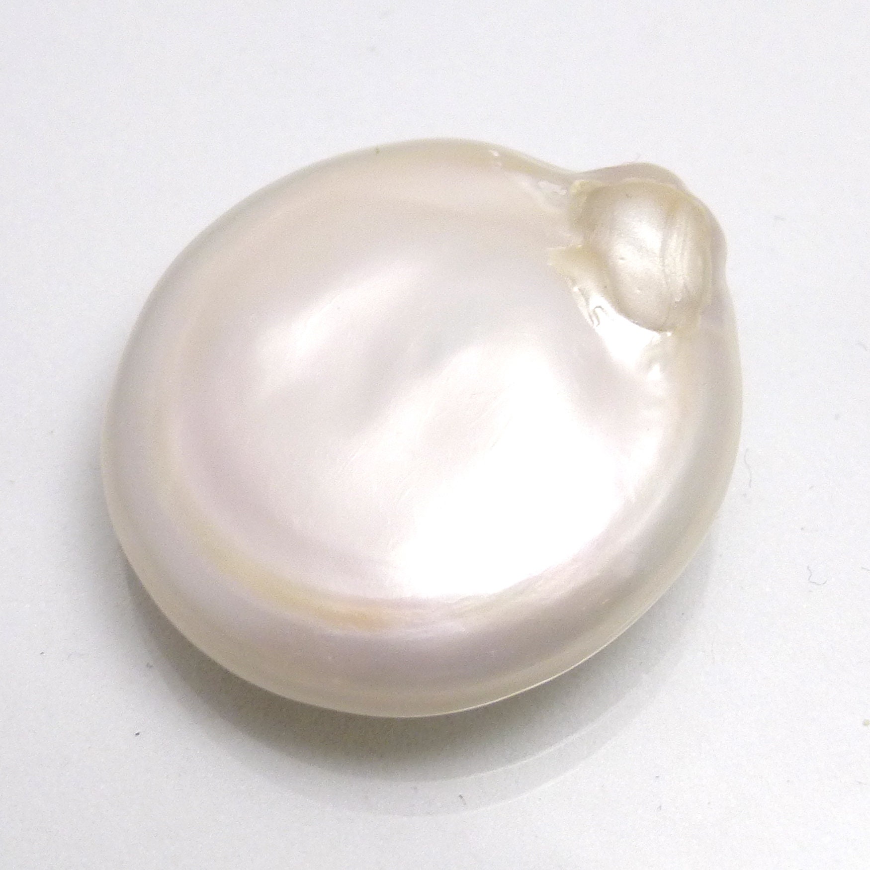 Large Coin Pearl Cabochon Not Bead White Japanese Biwa Undrilled One Of A Kind Rare High Grade Fashion Jewelry Ring For Jewelry Design