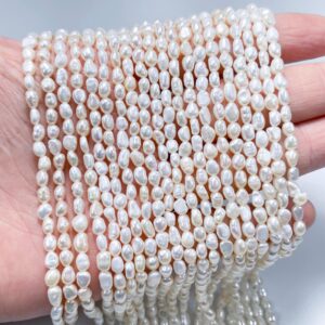 3~4mm Small Nugget Pearl Beads, pearl Necklace, natural White Pearl, fresh Water Pearl Beads, seed Pearl, luster Pearl, pearl For Jewelry Making. 3~4mm Small Nugget Pearl Beads, pearl Necklace, natural White Pearl, fresh Water Pearl Beads, seed Pearl, luster Pearl, pearl For Jewelry Making.