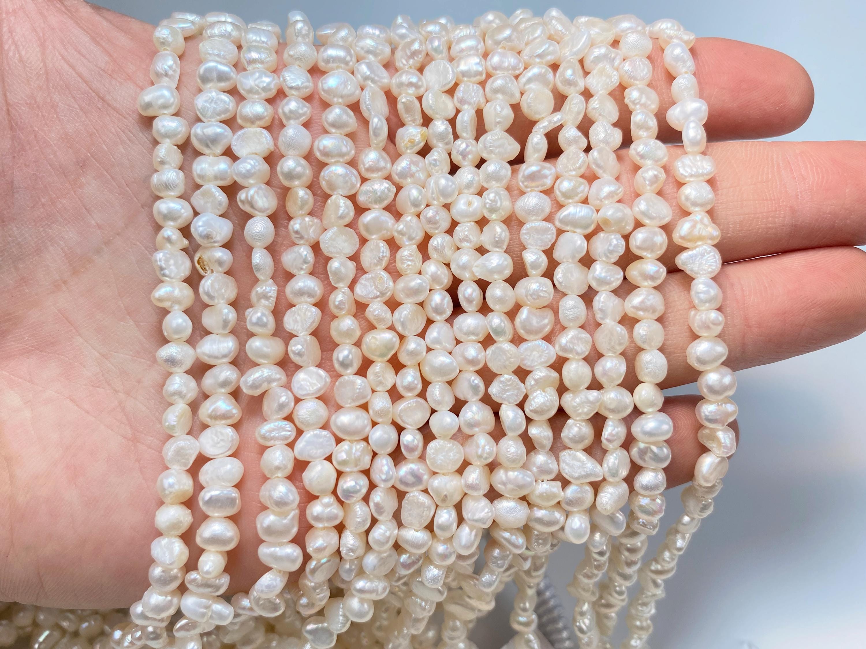 4~5mm Small Nugget Pearl Beads,pearl Necklace,natural White Pearl,fresh Water Pearl Beads,seed Pearl,luster Pearl,pearl For Jewelry Making.