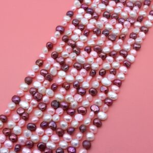 5-6mm Baroque Freshwater Pearl Strand: Irregular Nugget Beads 5-6mm Baroque Freshwater Pearl Strand: Irregular Nugget Beads