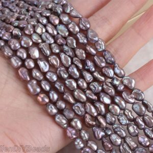 6-7mm Good Quality Nugget Pearls, Natural Freshwater Pearls, Loose Pearl For Jewelry Making, Necklace Bracelet Supplies--15inches---chl0054