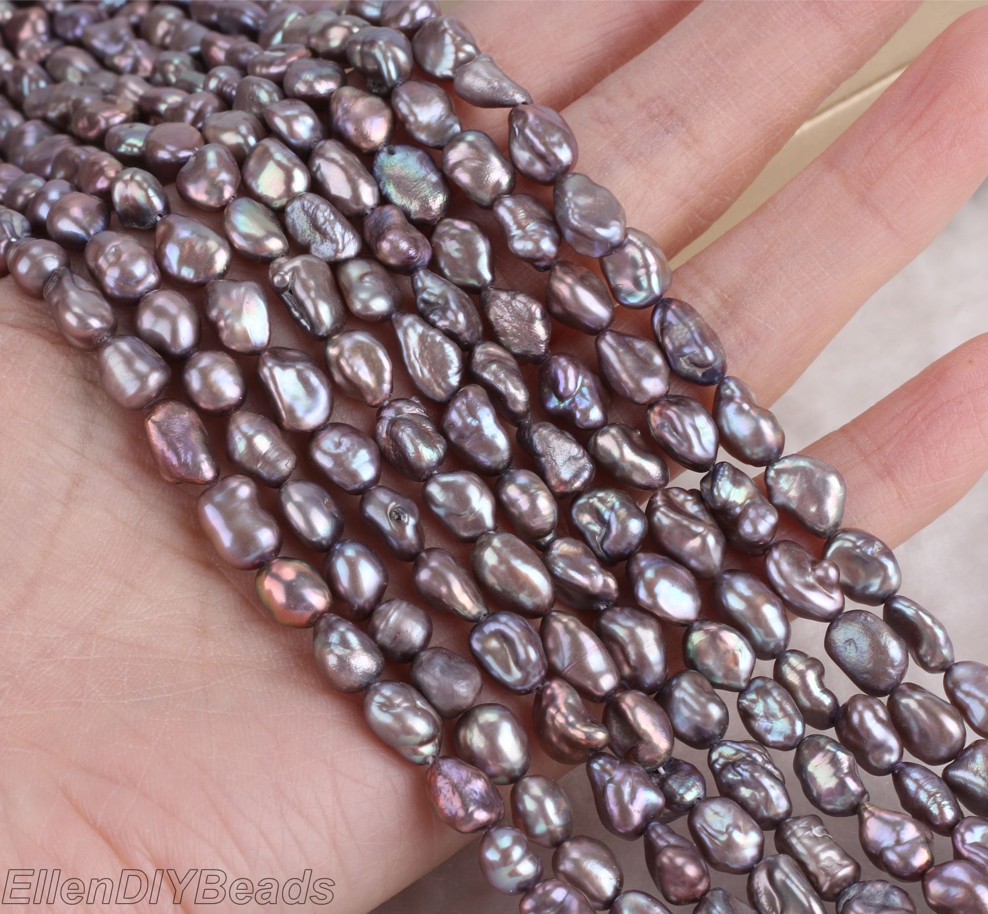 6-7mm Good Quality Nugget Pearls, Natural Freshwater Pearls, Loose Pearl For Jewelry Making, Necklace Bracelet Supplies--15inches---chl0054