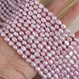6-7mm Lavender Freshwater Pearls, Nugget Pearls, Loose Pearls, Wedding Jewelry, Loose Pearl Supplies, Diy Jewelry Making--53pcs--ln004-7