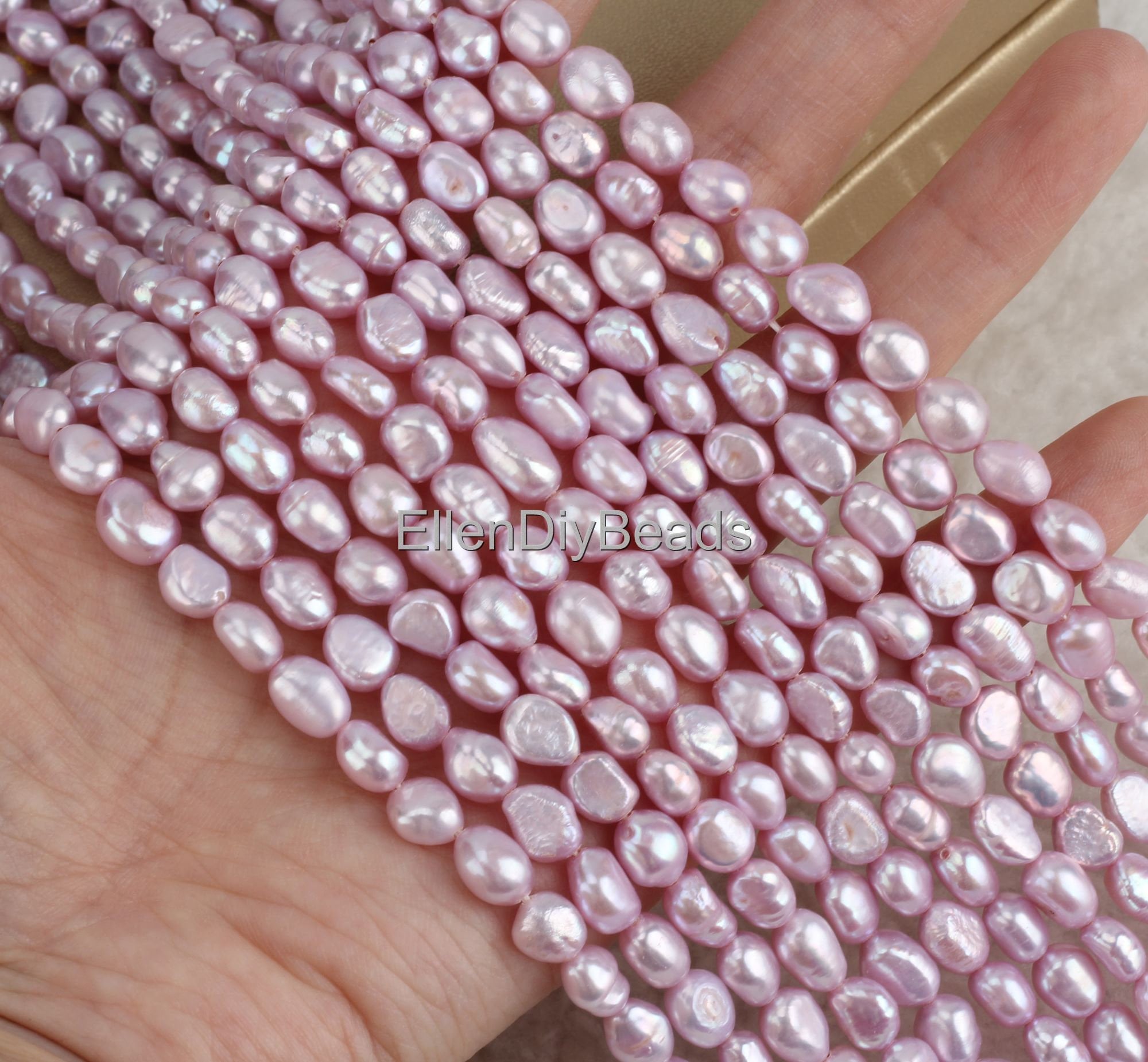 6-7mm Lavender Freshwater Pearls, Nugget Pearls, Loose Pearls, Wedding Jewelry, Loose Pearl Supplies, Diy Jewelry Making--53pcs--ln004-7