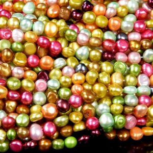 Freshwater Mix Colors Pearl Gemstone Potato Nugget 5-7MM Loose Beads BULK LOT 1,2,6,12 and 50 (S28) Freshwater Mix Colors Pearl Gemstone Potato Nugget 5-7MM Loose Beads BULK LOT 1,2,6,12 and 50 (S28)