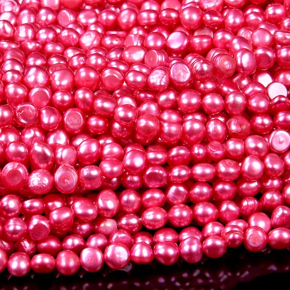 Freshwater Pink Pearl Gemstone Potato Nugget 5-7mm Loose Beads Bulk Lot 1,2,6,12 And 50 (s28)