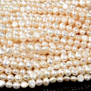 Natural Baroque Freshwater Ivory White Pearl Gemstone Pebble Nugget 6-7MM Loose Beads BULK LOT 1,2,6,12 and 50 (S30) Natural Baroque Freshwater Ivory White Pearl Gemstone Pebble Nugget 6-7MM Loose Beads BULK LOT 1,2,6,12 and 50 (S30)