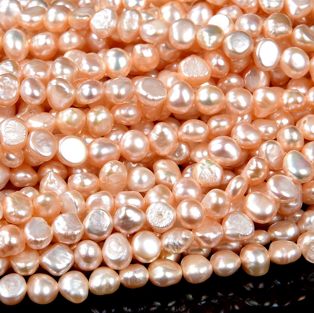 Natural Baroque Freshwater Peach Pearl Gemstone Potato Nugget 5-7mm 8-9mm Loose Beads (s29) Natural Baroque Freshwater Peach Pearl Gemstone Potato Nugget 5-7mm 8-9mm Loose Beads (s29)