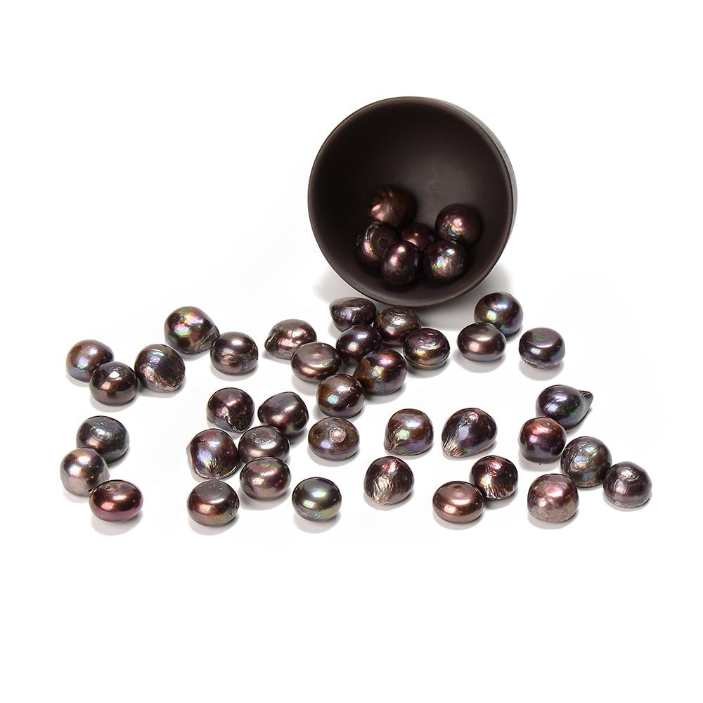 Natural Freshwater Gray Pearl Gemstone Potato Nugget 11-15 Beads (80020152-s44)