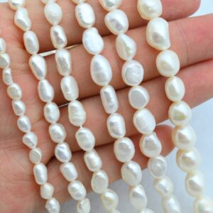 Nugget Pearl Beads, white Pearl, 4~5 / 5~6 / 6~7 / 7~8 / 8~9 / 9~10mm Freshwater Pearl Beads, loose Pearl, seed Pearl, natural Pearl, luster Pearl Jewelry.