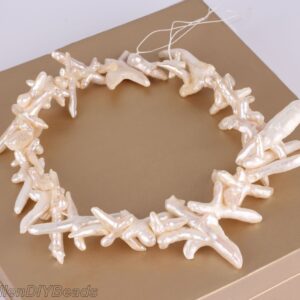 Aa Cross Shaped White Freshwater Pearl Strand,cross Pearl Beads,loose Pearls For Jewelry Neckalce Earring,wedding Pearls-8-9x16-18mm-ag003
